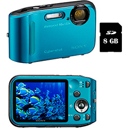 Câmera Digital Sony Cyber-shot DSC-TF1 Azul 16.1 MP, Vídeos HD, 4x Zoom Óptico, LCD de 2,7", Foto Panorâmica 360º, à Prova D