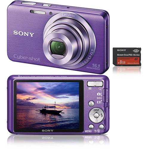 Câmera Digital Sony Cyber-Shot DSC W630 16.1MP c/ 5x de Zoom Óptico Cartão 8GB Violeta é bom? Vale a pena?