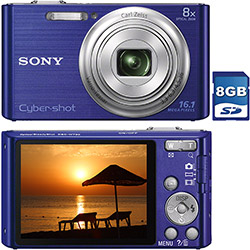 Câmera Digital Sony Cyber-shot DSC-W730 16.1MP Zoom Óptico 8x Cartão de Memória de 8GB Azul é bom? Vale a pena?