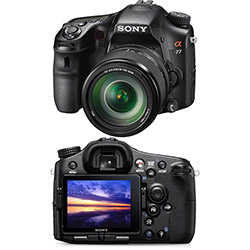 Câmera Digital Sony DSLR Alpha SLT-A77V 24.3MP C/ Lente Intercambiável 18-135mm é bom? Vale a pena?