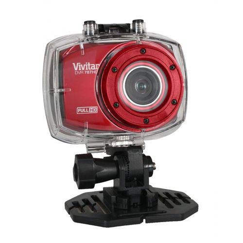 Câmera Filmadora de Ação Full HD Vivitar DVR787HD C/ Caixa Estanque e Acessórios Vermelha é bom? Vale a pena?