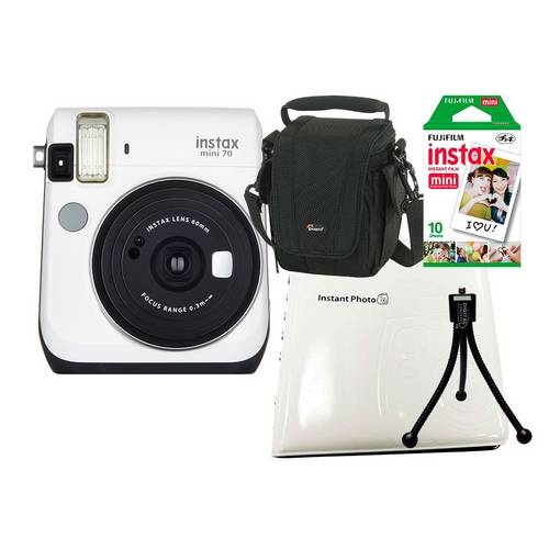 Câmera Instantânea Fujifilm Instax Mini 70 Branca + Filme, Álbum, Bolsa e Tripé - Fujifilm é bom? Vale a pena?