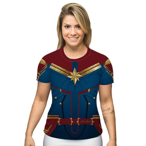 Camisa Dry Fit Capitã Marvel Evolution Feminino é bom? Vale a pena?