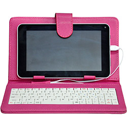Capa com Teclado Portátil Micro USB para Tablet Pink - DL é bom? Vale a pena?