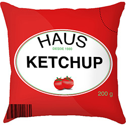 Capa para Almofada Ketchup Vermelha Poliéster (40x40cm) - Haus For Fun é bom? Vale a pena?