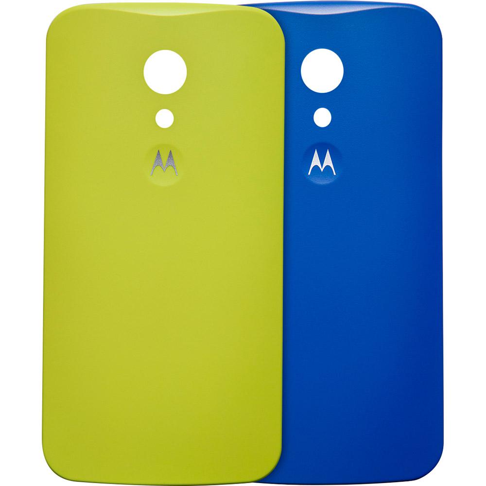 Capa para Celular Novo Moto G Motorola Shell Original Borracha Azul e Amarelo - 2 Unidades é bom? Vale a pena?