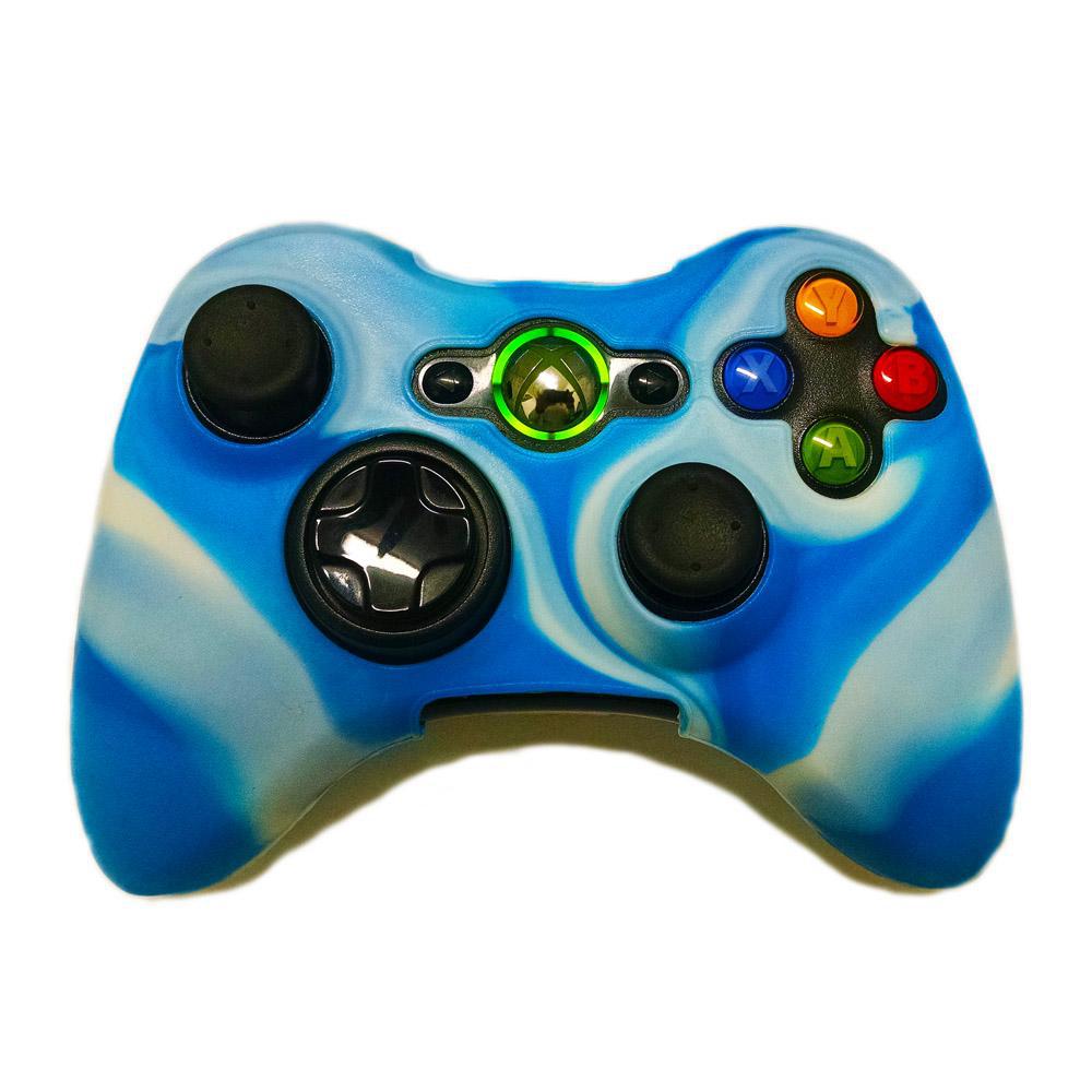 Capa Silicone Para Joystick Controle Xbox 360 Azul/Branco é bom? Vale a pena?