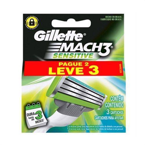 Carga Gillette Mach 3 Sensitive L3P2 é bom? Vale a pena?