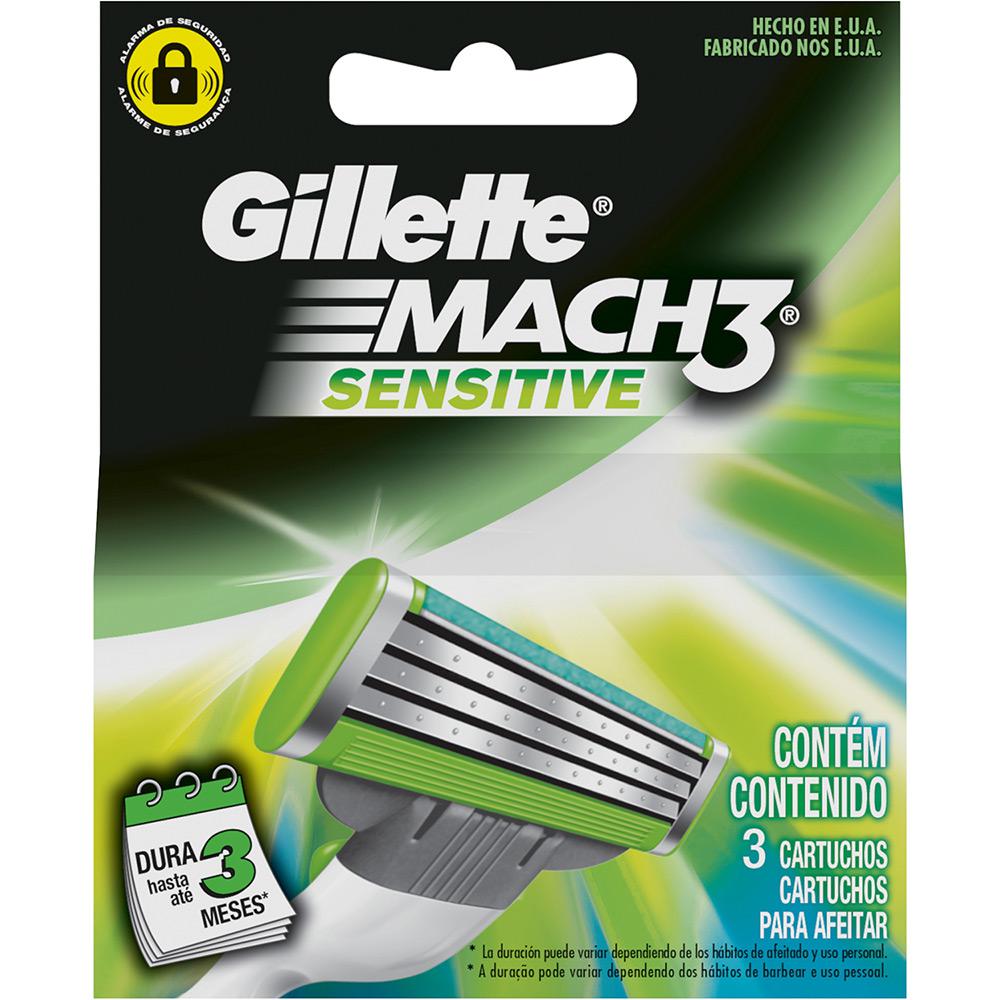 Carga Gillette Mach3 Sensitive com 3 unidades é bom? Vale a pena?