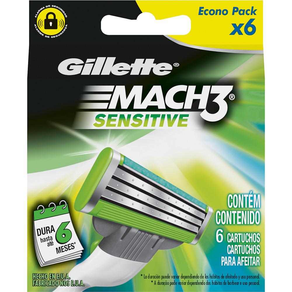 Carga Gillette Mach3 Sensitive com 6 unidades é bom? Vale a pena?
