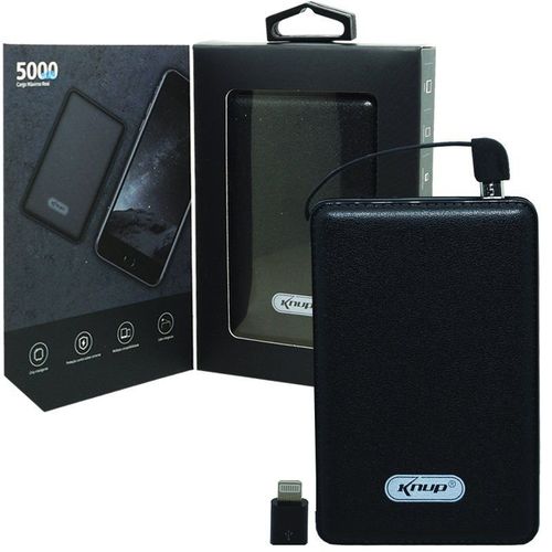 Carregador Portátil Power Bank Bateria 5000 MAh Celular USB Lanterna Knup KP-PB03 Preto é bom? Vale a pena?
