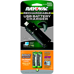 Carregador Rayovac USB PS19-2B + 2 Pilhas AA é bom? Vale a pena?