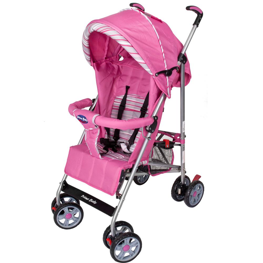 Carrinho de Bebê Passeio Prime Baby Umbrella Premium Rosa Listrado é bom? Vale a pena?