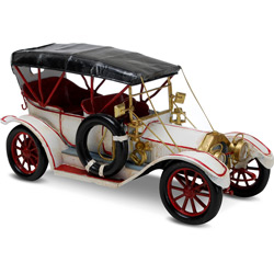 Carro Decorativo 1912 Oldsmobile Branco/Vermelho - Importado é bom? Vale a pena?