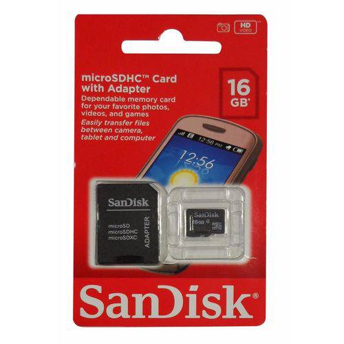 Cartão de Memória 16gb Sandisk Micro Sd 16 Gb Sdhc com Adaptador é bom? Vale a pena?