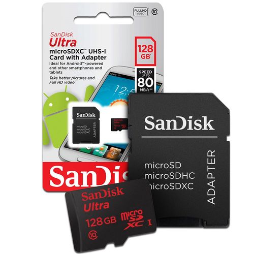 Cartão de Memoria 128gb Micro Sd CL10 80Mb/s SDSQUNC Sandisk é bom? Vale a pena?