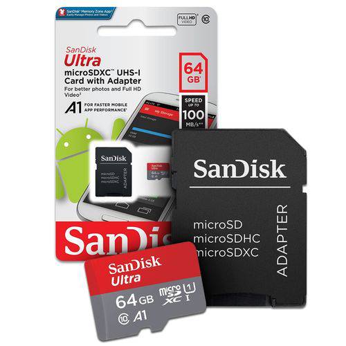 Cartão de Memoria 64gb Micro Sd Cl10 100mb/s Ultra Plus Sdsquar Sandisk é bom? Vale a pena?