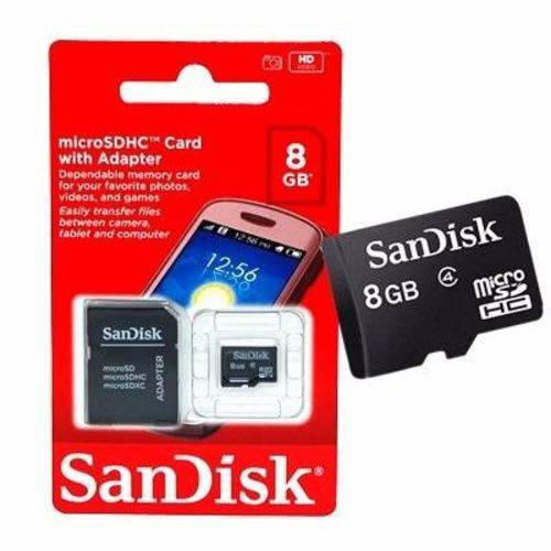 Cartão de Memória 8gb Sandisk Micro Sd 8 Gb Sdhc com Adaptador é bom? Vale a pena?