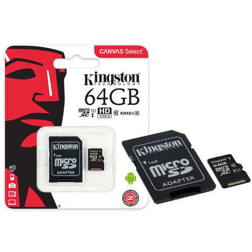 Cartao de Memoria Classe 10 Kingston Sdcs/64GB Micro Sdxc 64GB 80R/10W Uhs-I U1 Canvas Select é bom? Vale a pena?
