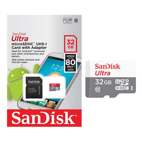 Cartão de Memória Micro Sd Sandisk 32gb Classe 10 Ultra 80mb/s é bom? Vale a pena?