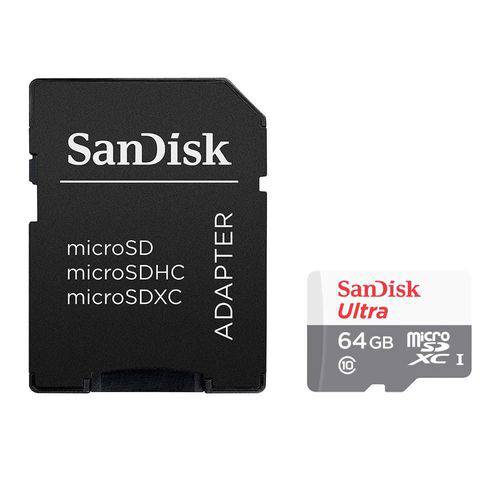 Cartão de Memória Microsdxc 64gb Ultra Classe 10 + Adaptador Sandisk é bom? Vale a pena?