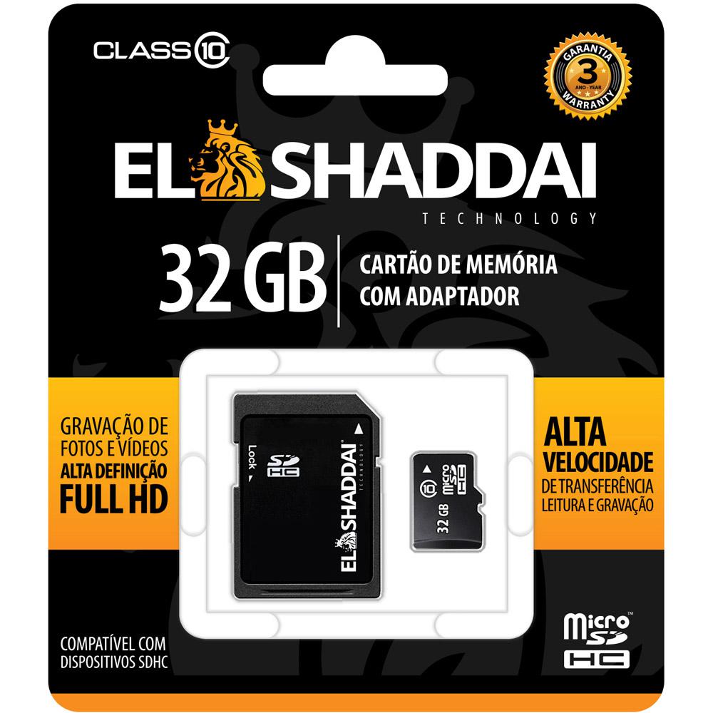 Cartão de Memória SD El Shaddai com Adaptador 32GB Class 10 é bom? Vale a pena?