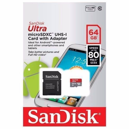 Cartão Memória Micro Sd Ultra Sandisk 64gb 80mb/s Classe 10 Clr P/ Celular S7 Edge Galaxy Samsung é bom? Vale a pena?