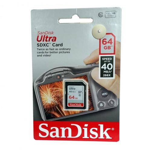 Cartão Memória Sandisk Ultra Sdxc 64gb Classe10 40mbs 266x é bom? Vale a pena?