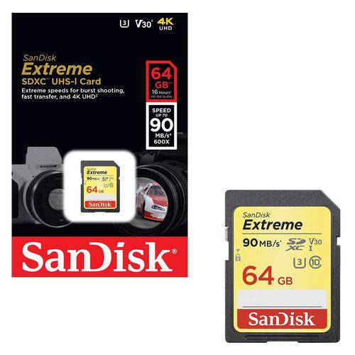 Cartão Memória Sdxc 64gb Sandisk Extreme 90mb/s Lacrado C 10 é bom? Vale a pena?