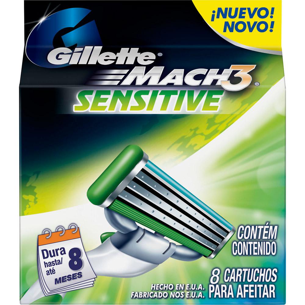 Cartucho Gillette Mach 3 Sensitive - 8 Unidades é bom? Vale a pena?