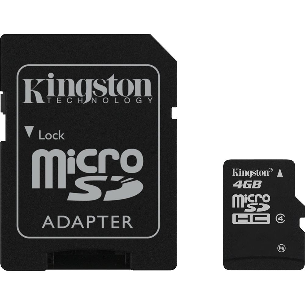 Cartão de Memória Kingston 4GB MicroSDHC com Adaptador SD (classe 4) é bom? Vale a pena?