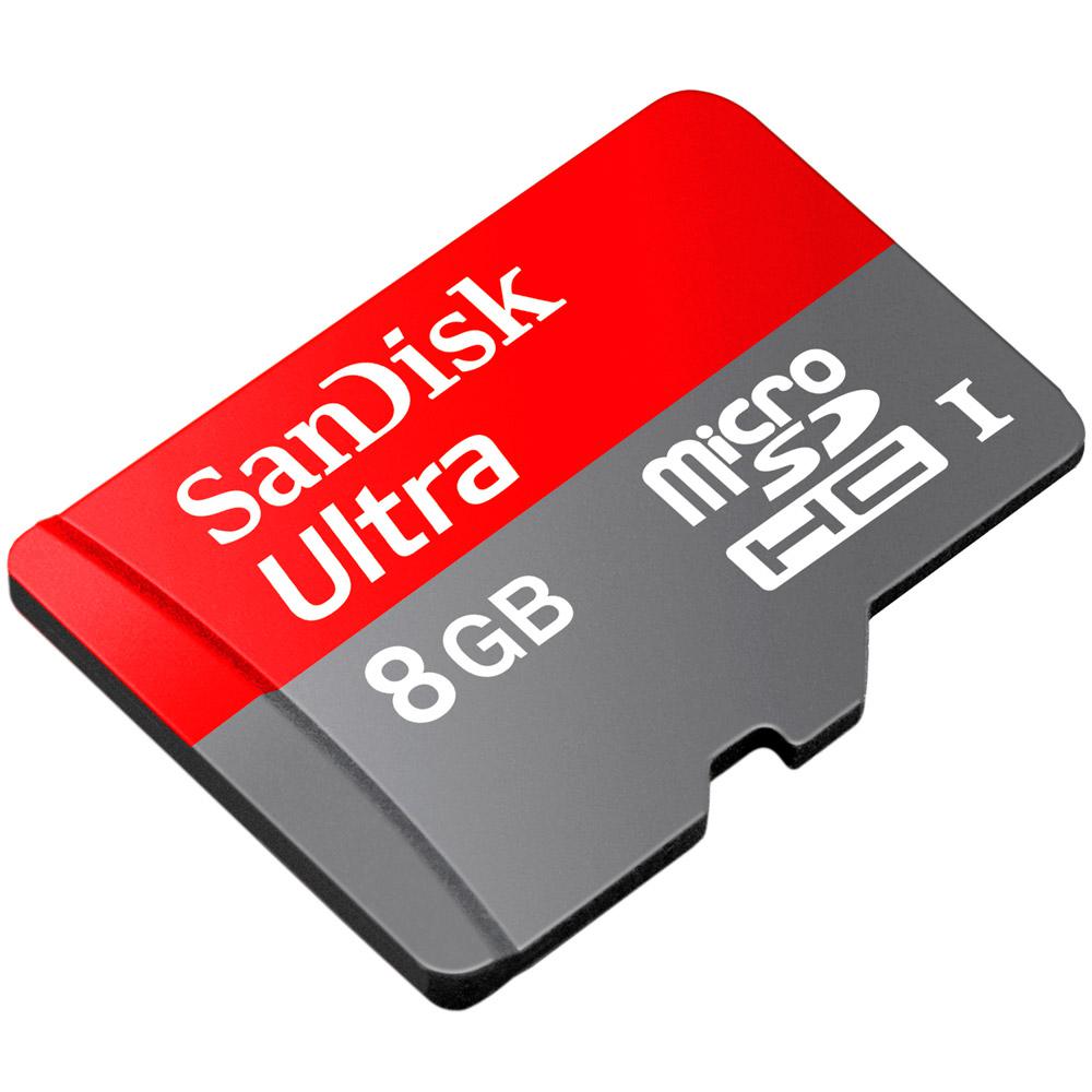 Cartão Micro SD Ultra Classe 10 8GB com adaptador - Sandisk é bom? Vale a pena?