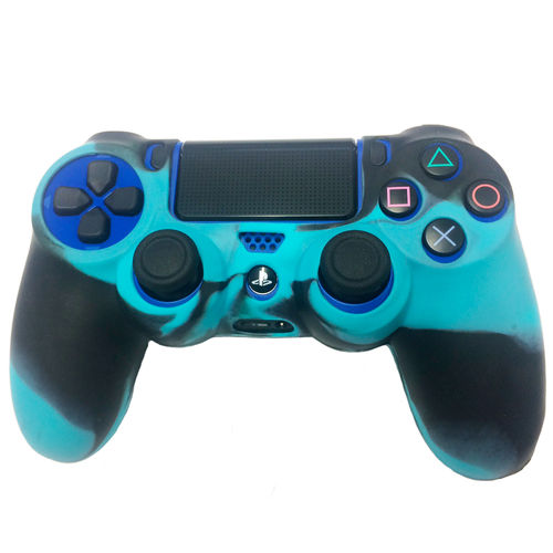 Case Capa de Silicone para Controle Dualshock 4 Playstation 4 Ps4 - Preto/ Azul Claro é bom? Vale a pena?