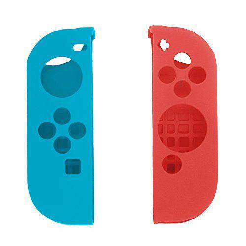 Case Silicone Nintendo Switch Proteção para Controle Joy-con - Azul/ Vermelho é bom? Vale a pena?