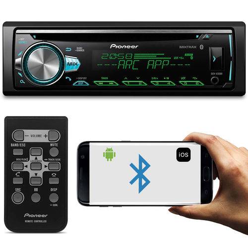 Cd Player Automotivo Pioneer Deh-X50BR 1 Din Bluetooth USB Aux Rca MP3 Android Ios Spotify Mixtrax é bom? Vale a pena?