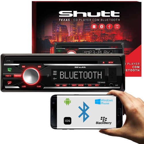 Cd Player Automotivo Shutt Texas Bluetooth USB Sd MP3 Aux Fm Atendimento Chamada Controle Remoto é bom? Vale a pena?