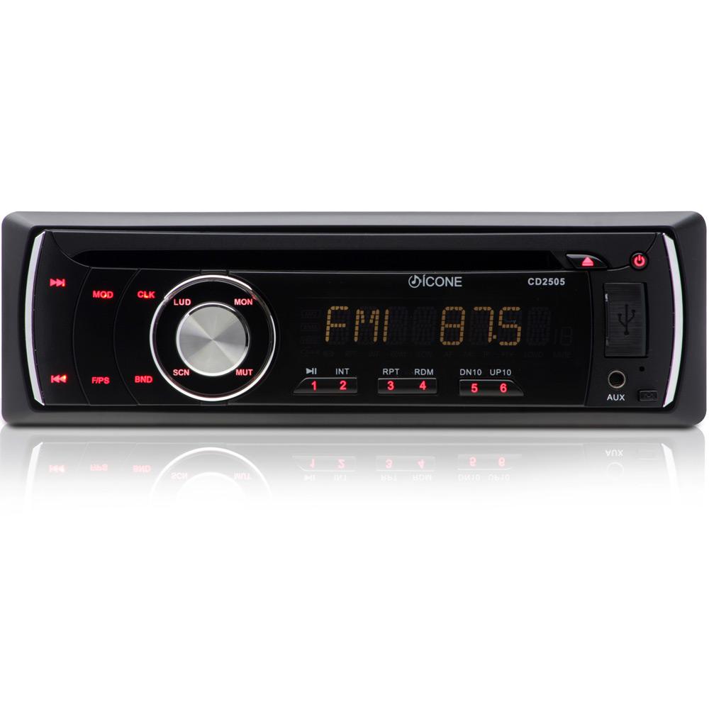 CD Player Automotivo Ícone CD2505 - Rádio AM/FM, Painel Destacável, Entradas USB, SD e AUX é bom? Vale a pena?