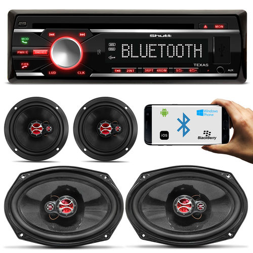 Cd Player Shutt Texas 1 Din MP3 Bluetooth USB Sd Aux Rádio Fm Am + Kit Fácil Foxer é bom? Vale a pena?