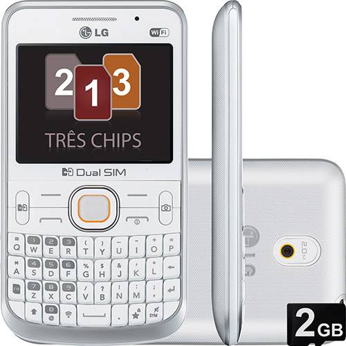 Celular Tri Chip LG Desbloqueado Branco Câmera 2MP 2G Wi Fi Memória Interna 1GB Cartão 2GB é bom? Vale a pena?