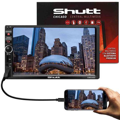 Central Multimídia Automotiva Shutt Chicago 7 Pol Touch USB Espelhamento Tela Android Bluetooth Fm é bom? Vale a pena?