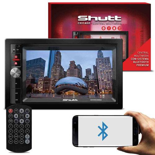 Central Multimídia Shutt Chicago 6.5 Pol 2 Din Bluetooth Touch Usb Sd Mp3 P2 Áudio Streaming Fm Am é bom? Vale a pena?