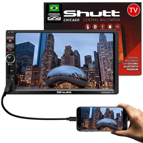 Central Multimídia Shutt Chicago Tv 7 Pol 2 Din Touch Usb Espelhamento Tv Digital Android Bluetooth é bom? Vale a pena?