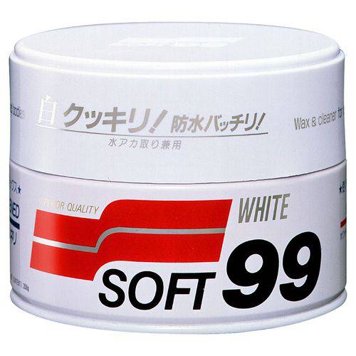 Cera Carnaúba para Carros Brancos - 350g Soft99 White Wax Cleaner é bom? Vale a pena?