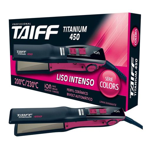 Chapinha Taiff Titanium 450 Colors, 230°C, Emissão de Íons, Rosa - Bivolt é bom? Vale a pena?