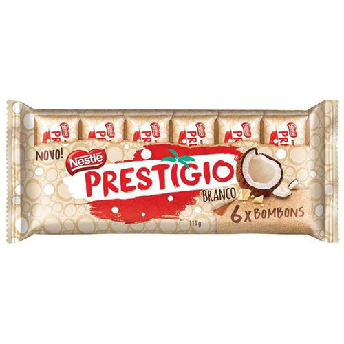 Chocolate Prestigio Branco Nestlé 114g 6 Unidades é bom? Vale a pena?