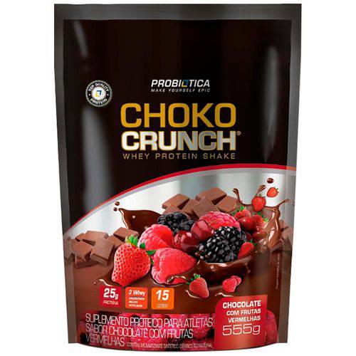 Choko Crunch Whey Protein Shake - 555g - Probiótica - Chocolate com Frutas Vermelhas é bom? Vale a pena?