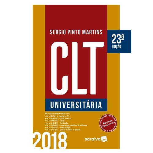 CLT Universitária - 23ª Ed. 2018 é bom? Vale a pena?