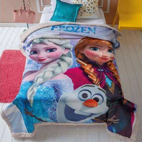 Cobertor com Sherpa Jolitex Solteiro Digital Disney Frozen é bom? Vale a pena?
