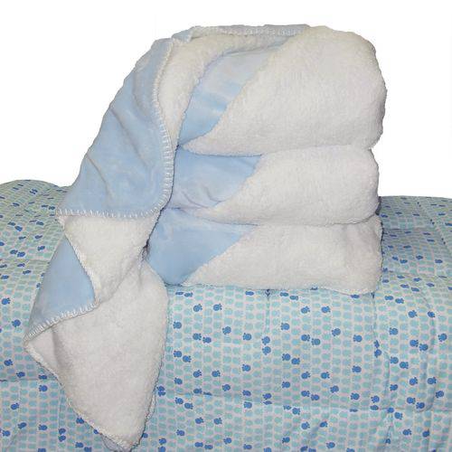 Cobertor Donna Bebê 110x90 Cm Azul Microfibra Plush com Sherpa é bom? Vale a pena?