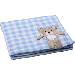 Cobertor para Bebê Xadrez Azul Urso - First Steps é bom? Vale a pena?